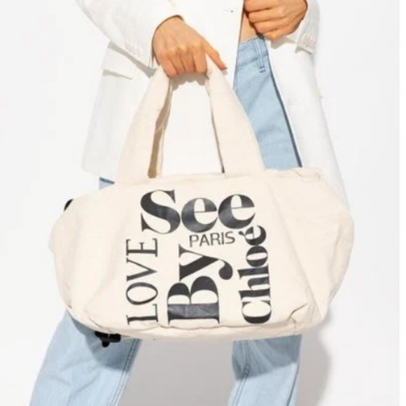See By Chloe Handbags - ❤️Host Pick❤️ 08/12/23❤️See By Chloé Tally Logo-Printed Canvas Tote Bag BNWT